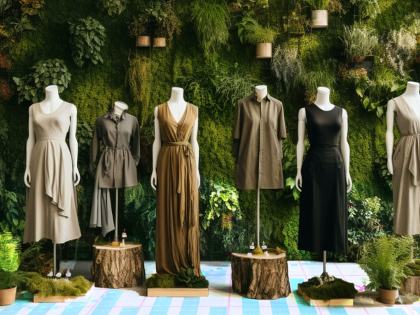 clothing in front of greenery